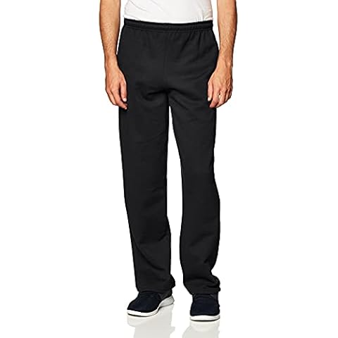 gildan men's fleece open bottom pocketed pant