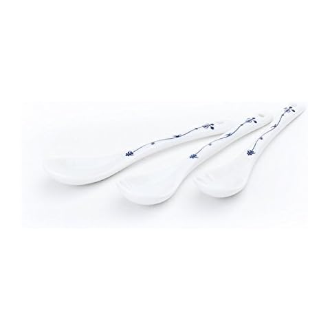 6 Stück Porzellan-Eierlöffel Hellblau - 11,9cm Keramiklöffel Für Kaffee & Dessert