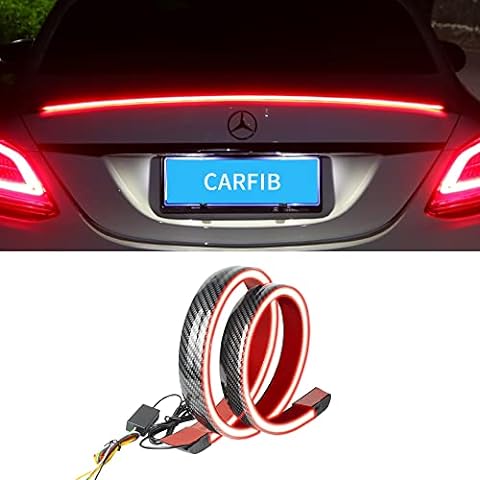 CARFIB Car Tail Light Tint Dark Black Frosted Vinyl Film Vehicle Accessories Auto Brake Stop Back Turn Signal Light Protection DIY Self Adhesive Wet Apply Cover Decal Sticker Parts 78.7in×11.8in TPU 
