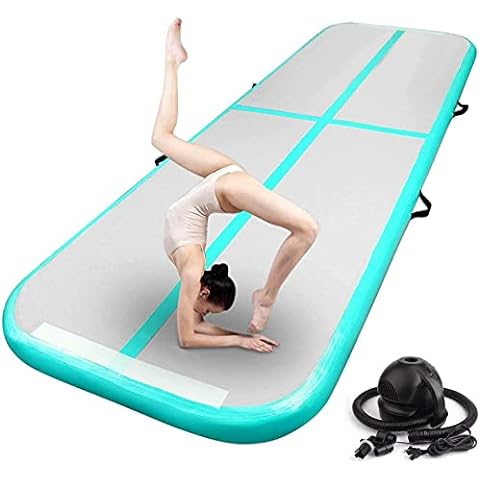  AWSUM 6.6ft Gymnastics Mat Air mat 4 inches Thick Inflatable  Tumbling mat with Electric Pump for Home Use/Gym : Sports & Outdoors