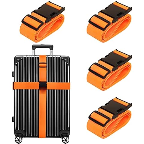 TRANVERS Ultra Long Heavy Duty Luggage Straps for  Suitcases/Uprights/Duffels/Bags, 79 Adjustable Travel Packing Belts for  Cargo Safety, Sturdy