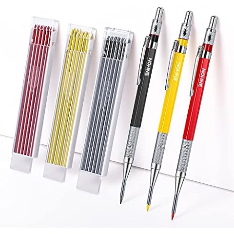 KOTARBAU® Lot de 12 crayons de charpentier pour marquer le bois Blanc 