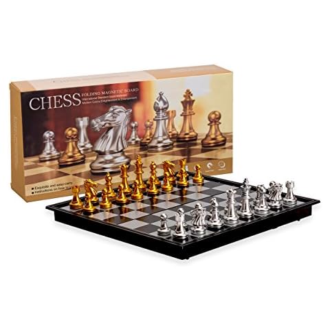 日本特売 ZCQS 12.6x12.6x5.9 Inches 10 in 1 Travel Chess Set