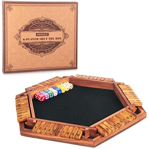  Shut The Box Game, 4-Player Wooden dice Game That's Perfect for  Parties and Gatherings. It enhances Math and Decision-Making Skills While  Providing Endless Entertainment. : Toys & Games