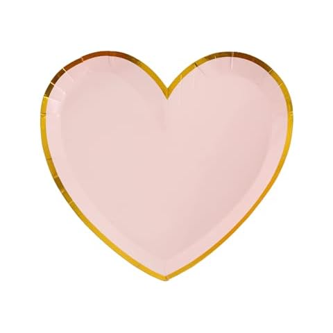 Assiettes jetables en forme de cœur