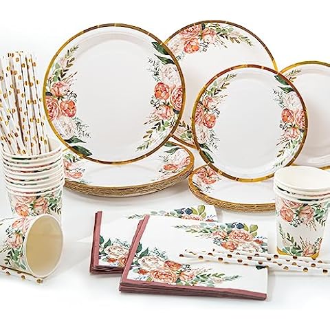 Assiettes jetables en forme de fleurs