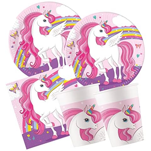 Assiettes jetables Licornes