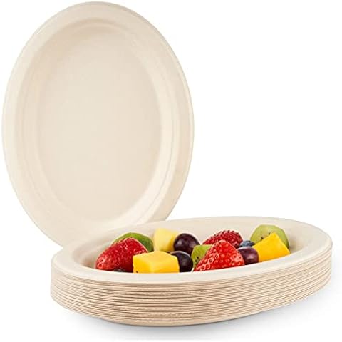 Assiettes jetables ovales