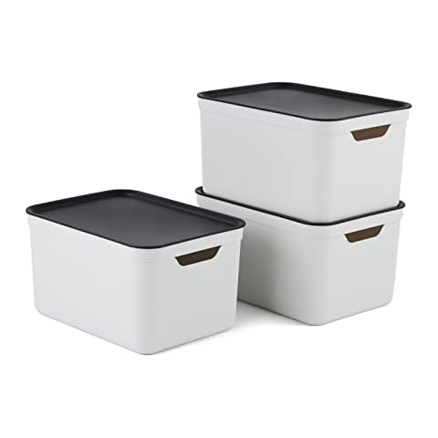 Boîtes de rangement avec couvercle en polypropylène