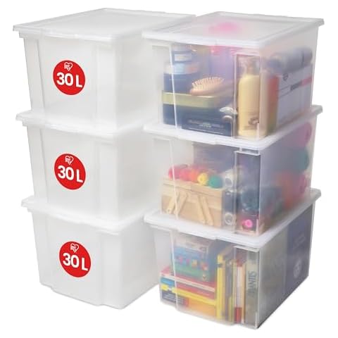 Boîtes de rangement avec couvercle Iris Ohyama