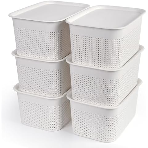 Boîtes de rangement avec couvercle panier de