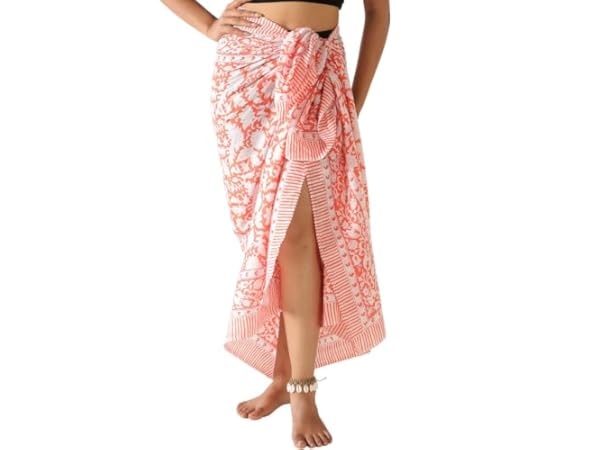 Sarong Cache-maillot De Bain Long En Mousseline De Soie Pour