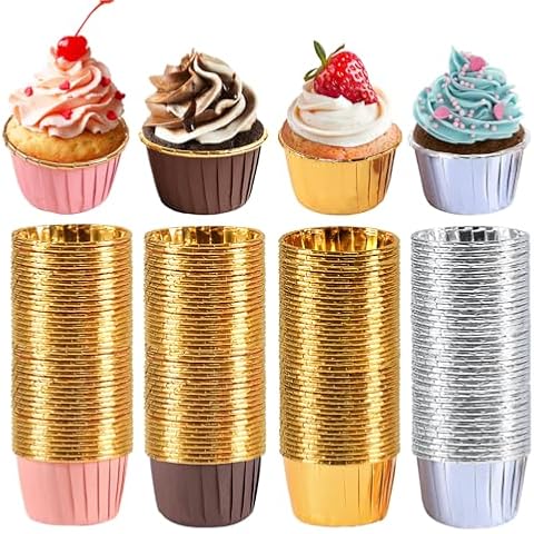 Caissettes de décoration pour cupcakes en aluminium