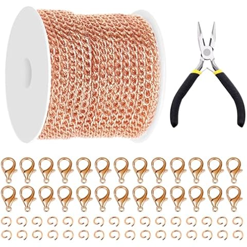 Chaînes pour bijoux en or rose