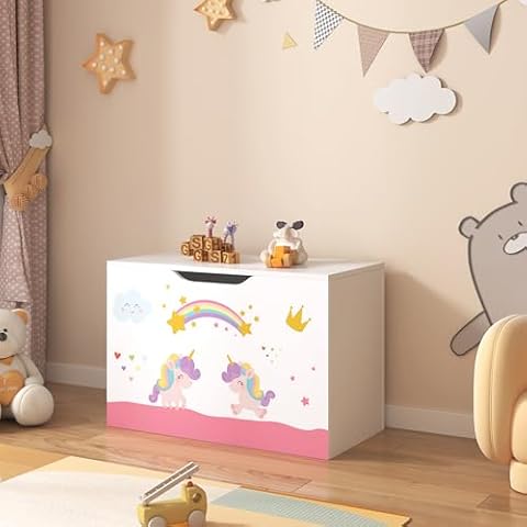 Coffres à jouets pour enfants avec couvercle rabattable