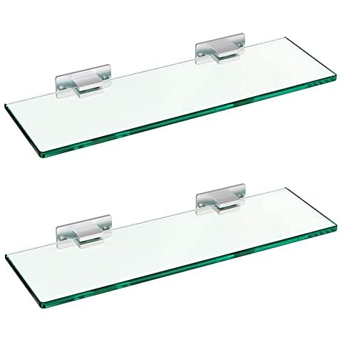 Estanterías de cristal para baño