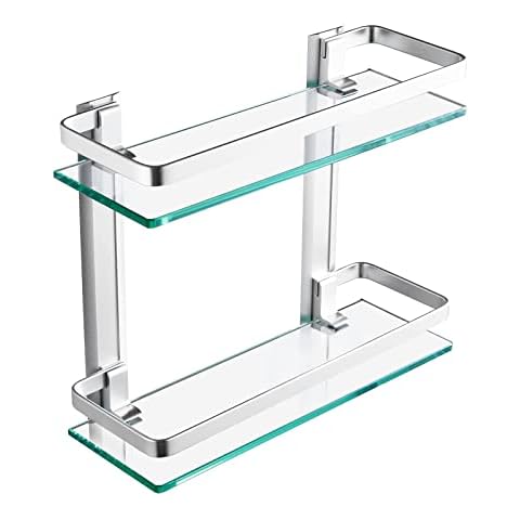 Estanterías de vidrio para baño