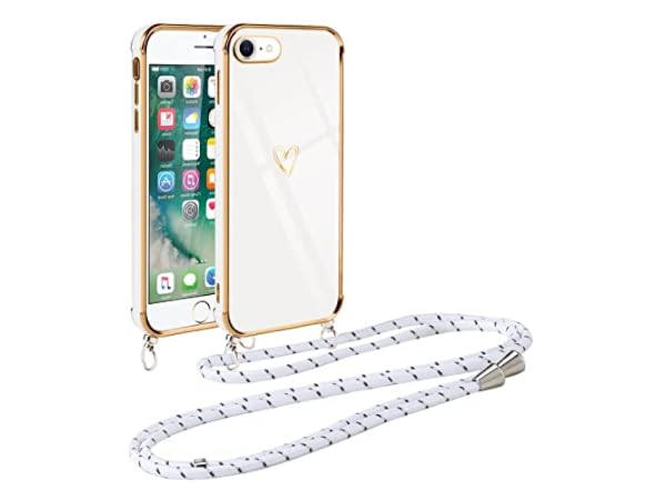 Cordon à Perles Blanches Pour Téléphone - Longueur 120 Cm, Perles Acryliques - Accessoire Anti-perte - 13