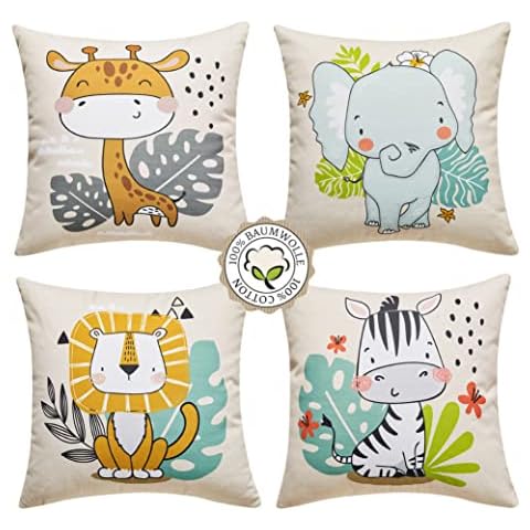 Fundas infantiles decorativas para almohadas de animales