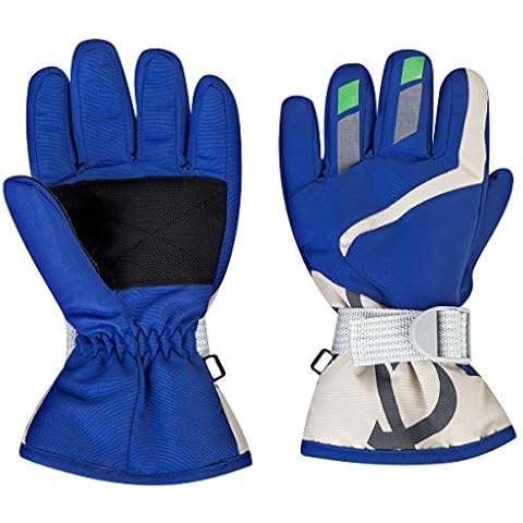 Guantes de esquí para niños con cordones