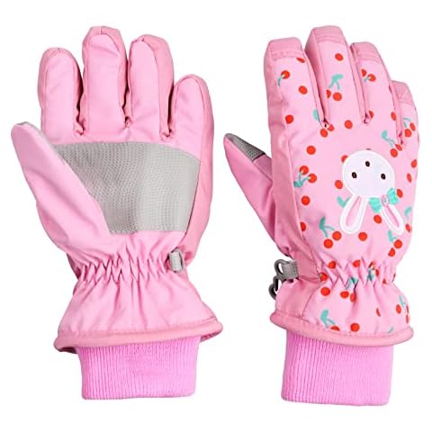 Guantes de esquí para niños con hebilla