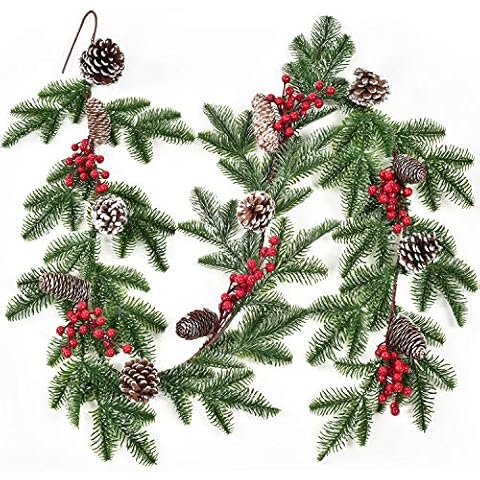 Guirnaldas navideñas de madera
