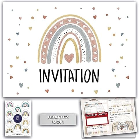 Invitations de fête d'enfants Cœurs