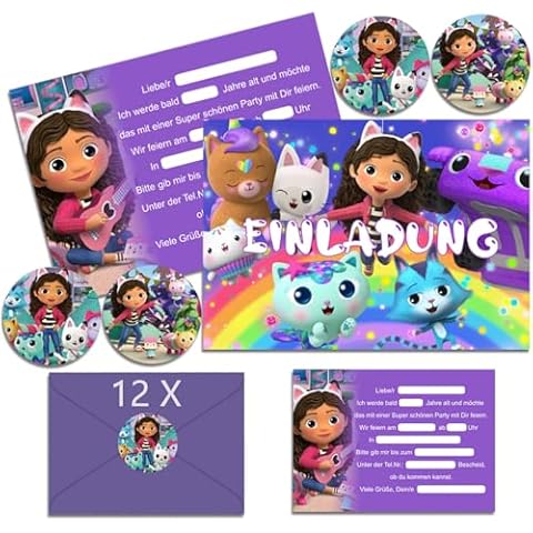 Invitations de fête d'enfants Dessins animés