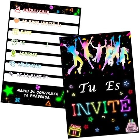 Invitations de fête d'enfants en papier