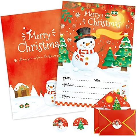 Invitations de fête d'enfants pour Noël