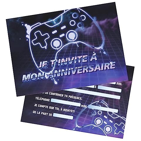 Invitations de fête d'enfants recto verso