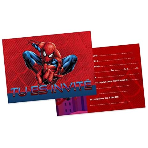 Invitations de fête d'enfants Spider-Man