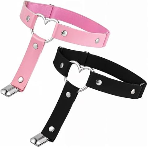 Jarretières et porte-jarretelles en cuir pour femmes