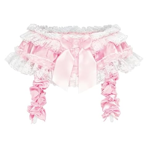 Jarretières et porte-jarretelles en satin pour femmes