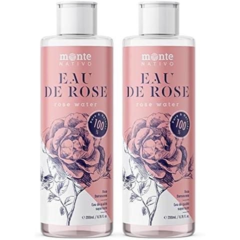 Lotions toniques à l'eau de rose