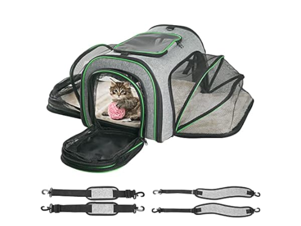 Maletines portamascotas de viaje con laterales flexibles para gatos Miniatura