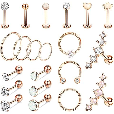 Piercing tragus et hélix papillon par paquet de 2 pièces