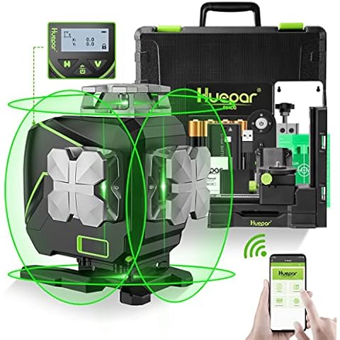 Niveles láser con pantalla de 4 líneas