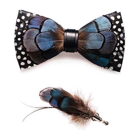 Nœuds papillon homme à plumes