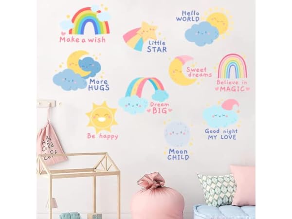 Pegatinas de pared para bebé con citas thumbnail