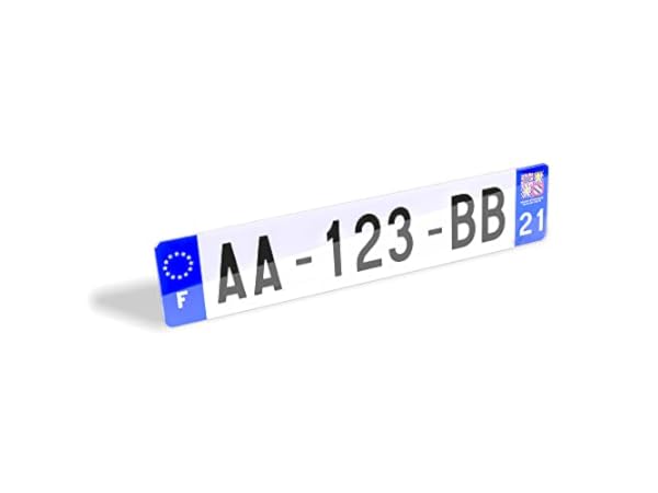 Plaques d'immatriculation pour auto Vignette