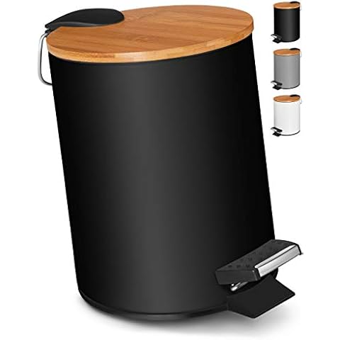Poubelles de salle de bain en bois