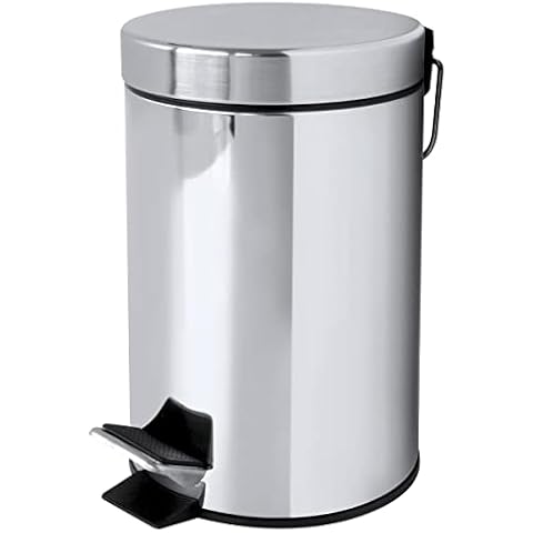 Poubelles de salle de bain en chrome