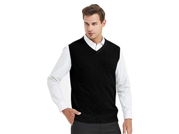 Pulls et gilets tricotés sans manche homme Vignette