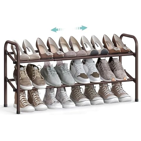 Ranges-chaussures en bronze pour penderie