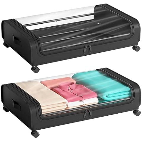 Rangement sous lit pour livres
