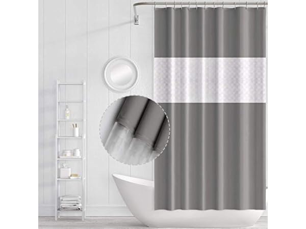 Bingobang Ensemble De Rideaux De Douche Résistants à La Moisissure - 180 X 180 Cm - 3D HD Nature Feuilles Vertes - Rideaux De Salle De Bain Lavables