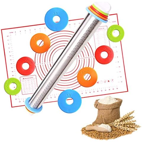 Rouleaux à pâtisserie en acier inoxydable