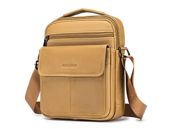 Sacoche Bandoulière Homme STILORD Omar En Cuir - Pour Tablette 8,4", Dimensions 20x7x26 Cm - 9