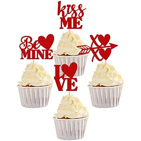 Valentinstag Cupcake-Topper